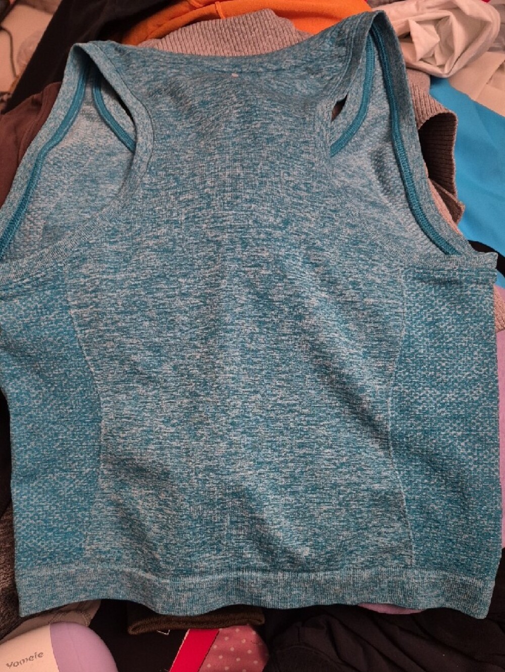 Sweaty Betty Teal Heathered Racerback Tank Top - Picture 4 of 4